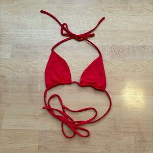 Akira Red Bikini Tie Top Size M